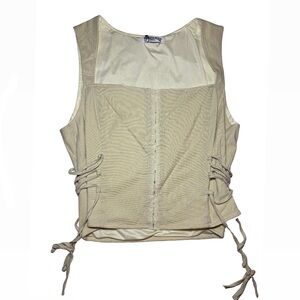 Cream Sleeveless Top